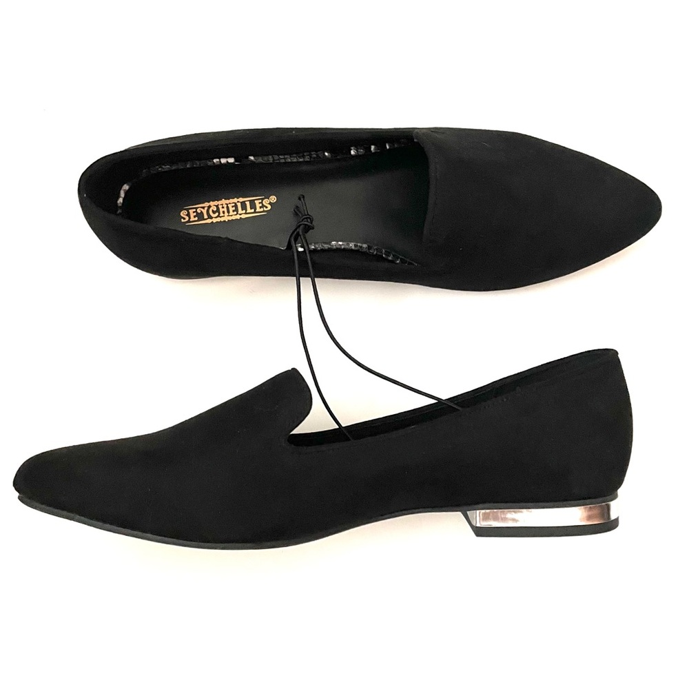 Seychelles Ruby black suede flats